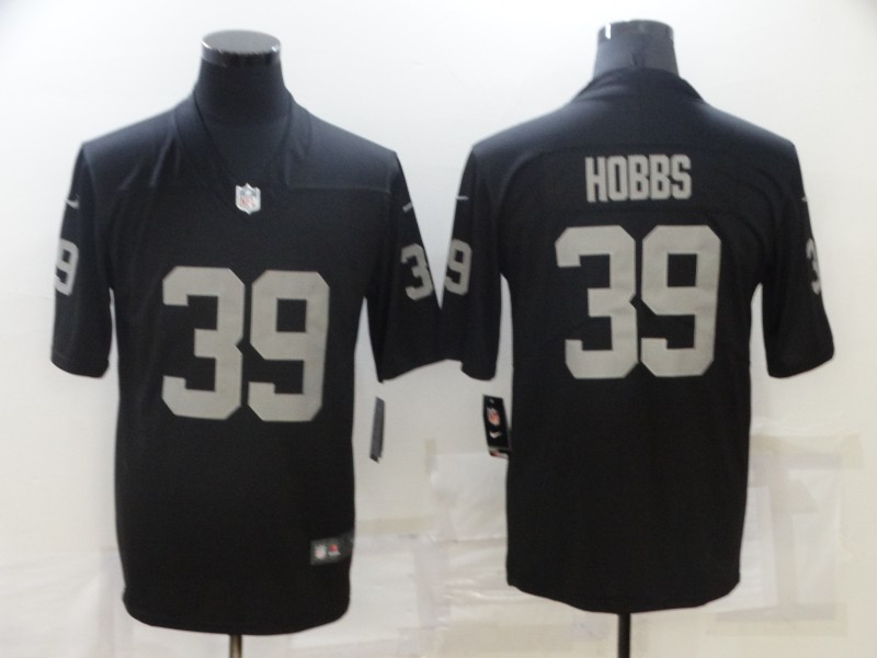 Men's Las Vegas Raiders Nate Hobbs #39 Black Jersey